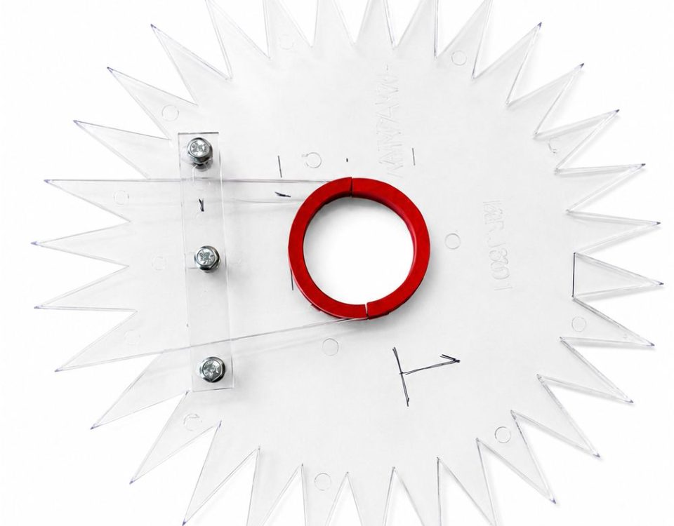 Anti Bird Disk made of polycarbonate with red silicon O-ring for 25 kV railway OHE insulator protection as per RDSO SMI TI/MI/0059 Rev.3