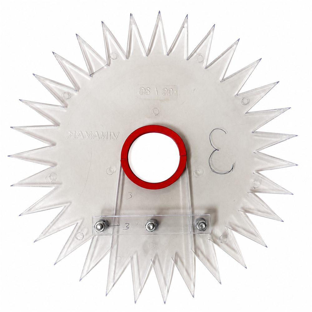 Anti Bird Disk showing silicon O-ring fitment and bolted mounting clamp arrangement for OHE insulator installation